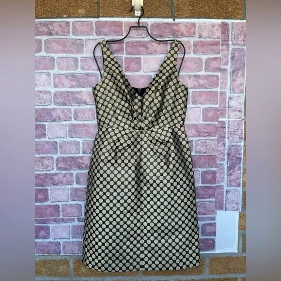J. Crew Collection Gold Metallic Cocktail Dress, size 6 - Picture 1 of 10
